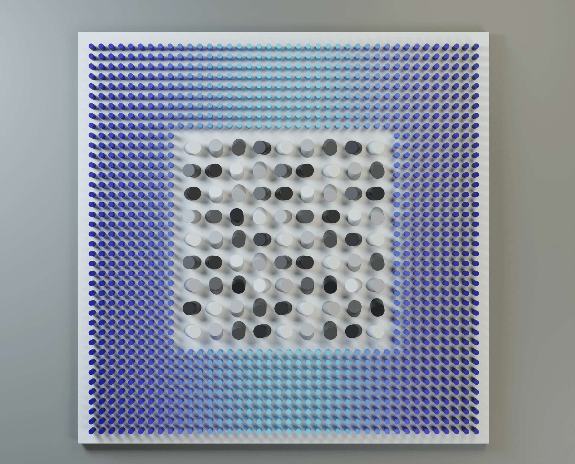 Blue On The White Square