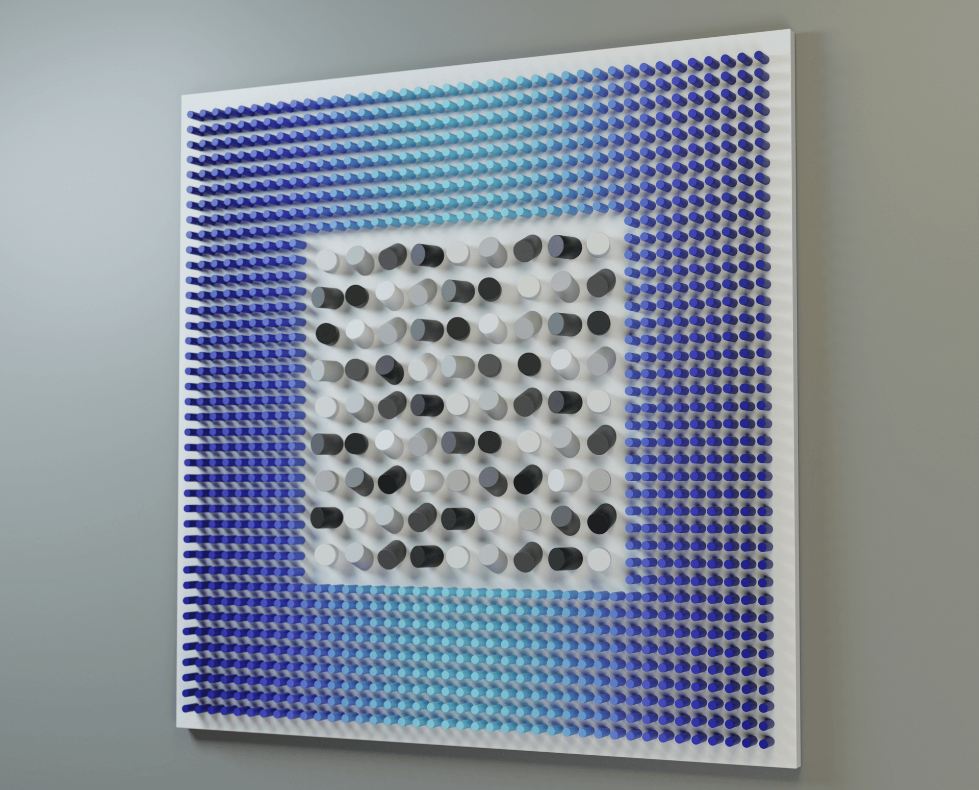 Blue On The White Square